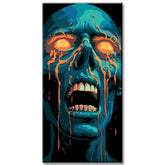 Paint by numbers illustration monster face